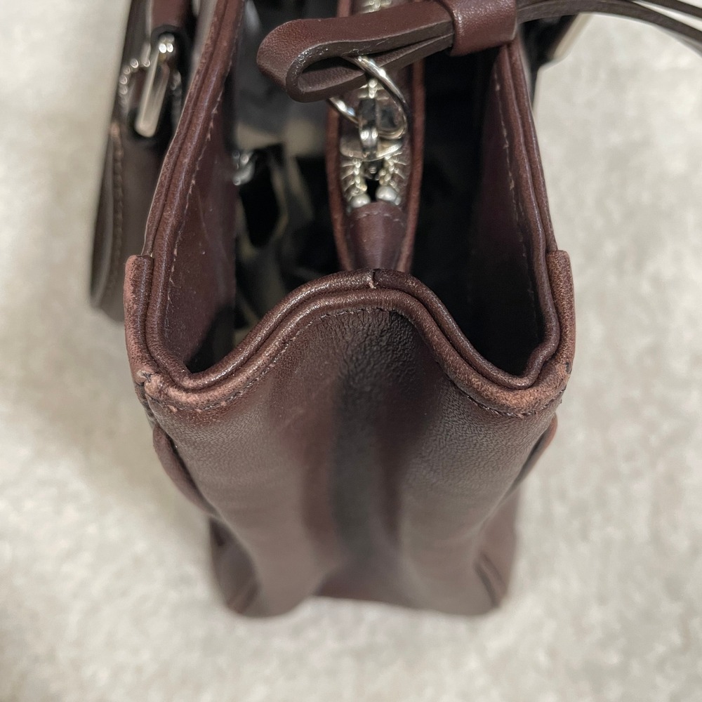Vintage Coach Bonnie Legacy Handbag Satchel Dark Brown Leather 2001 Y2K - Picture 8 of 15
